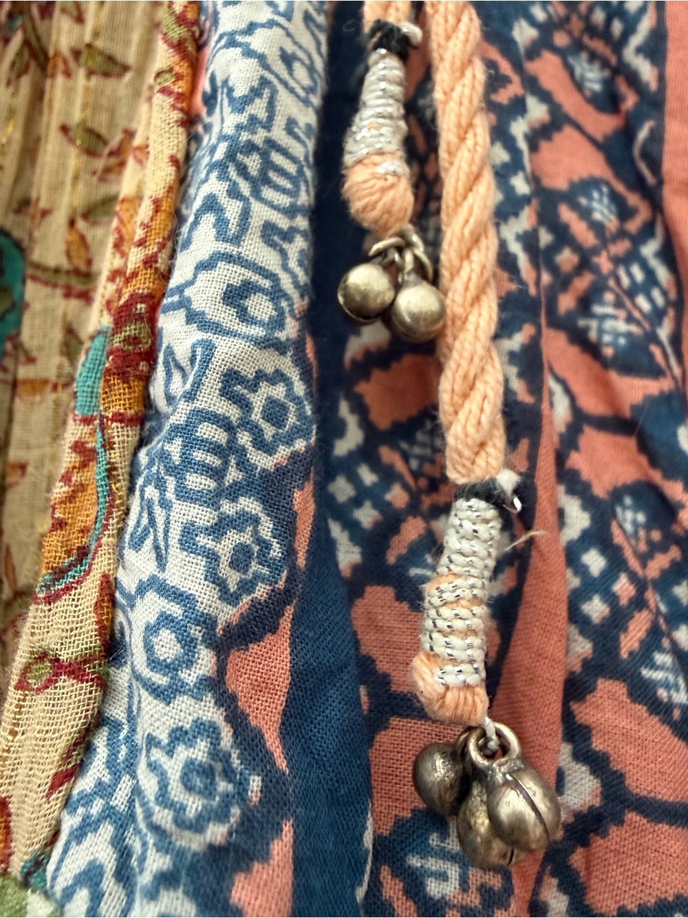 Patchwork Cotton Colorful Pull On Boho Festival Maxi Skirt - Picture 7 of 13